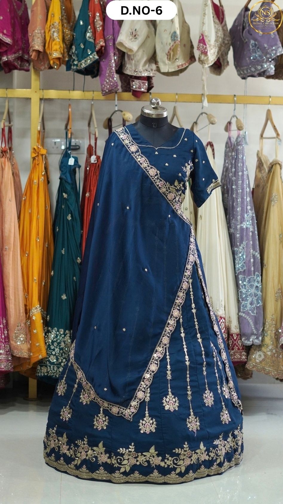 Peacock Green Sattin Sider Lehenga – D.NO. 06 – NS Bridal & Groom Collection