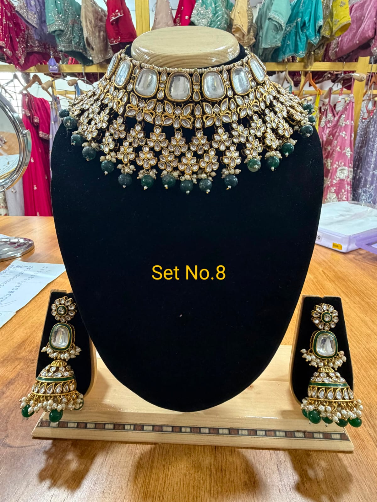 Gold Kundan Bridal Jewellery Set no - 08