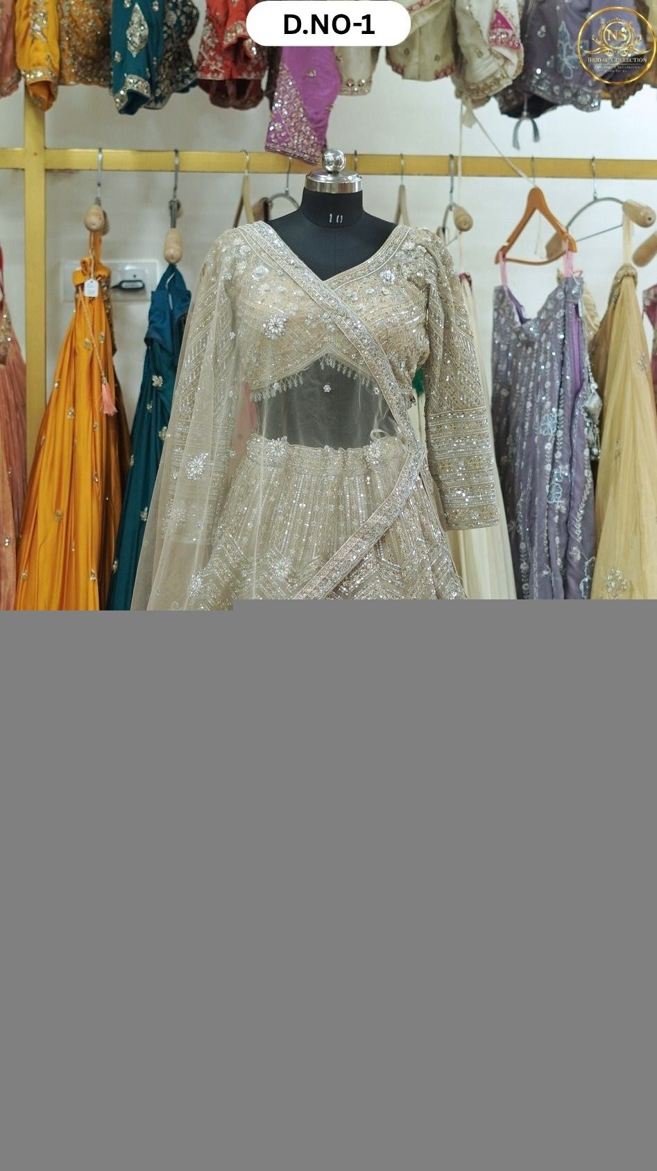 Schampion Gold Cutdanaflower Heavy Full Slives Bridal Croptop – D.NO. 01