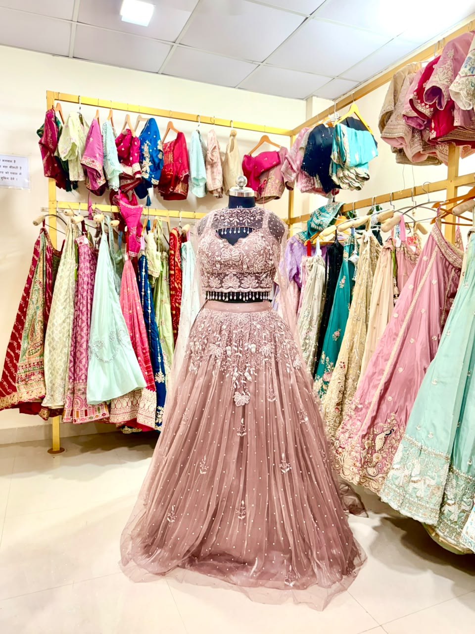 Onion Pink Cap Slives Western Fishcut Lehenga – D.NO. 07 – NS Bridal & Groom Collection