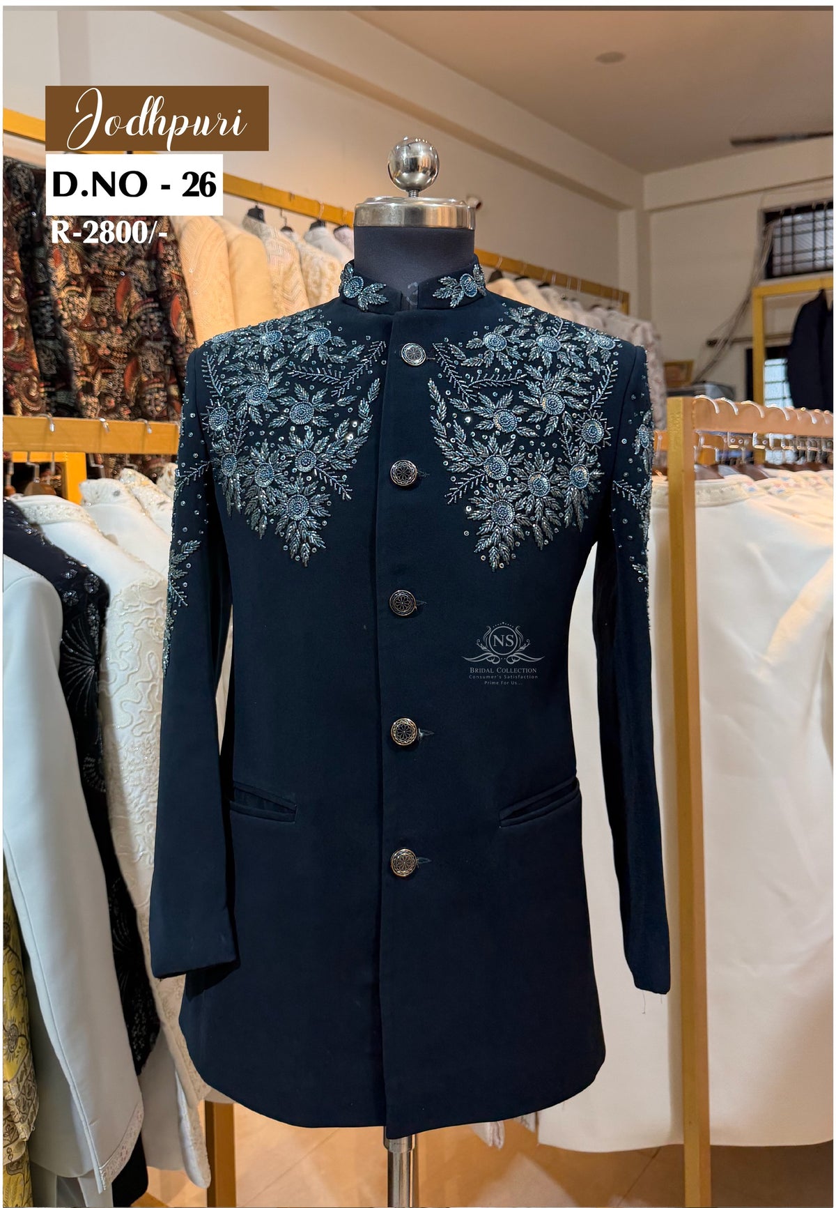 Peacock Green Heavy Handwork Embroidered Jodhpuri Suit - NS Bridal & Groom Collection