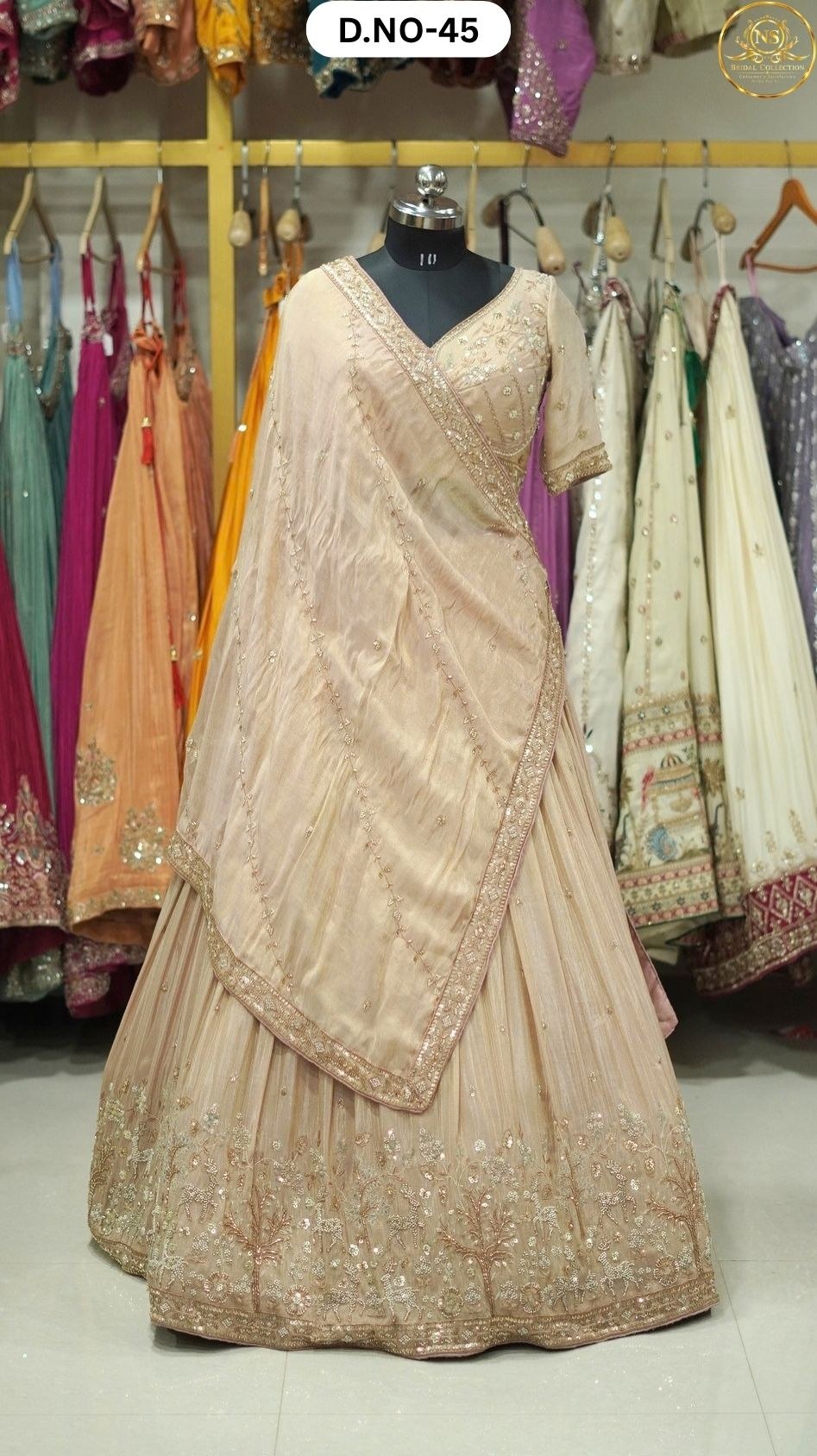 Onion Pink Soft Work Sider Lehenga – D.NO. 45 – NS Bridal & Groom Collection