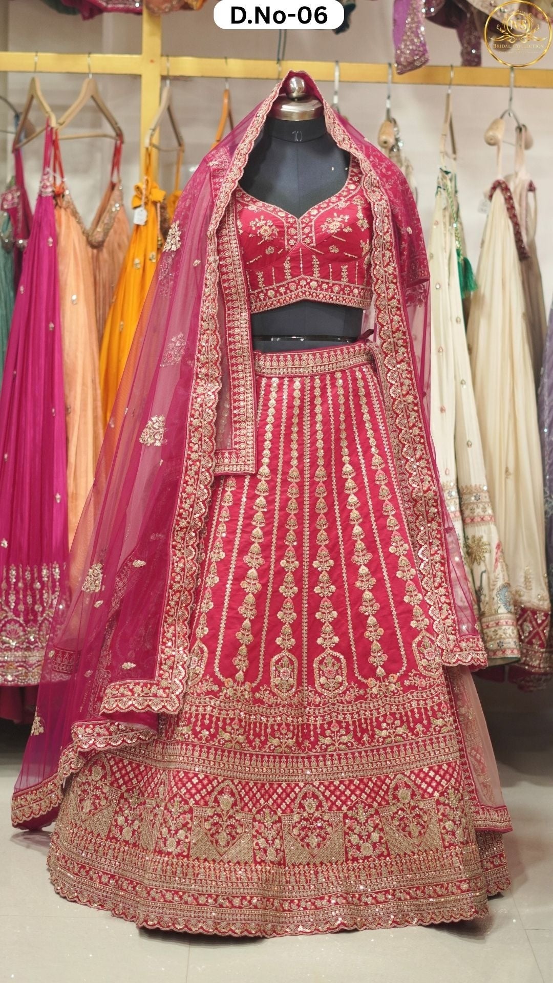 Light Pink Embroidered Heritage Bridal Lehenga - D.NO. 06 – NS Bridal & Groom Collection