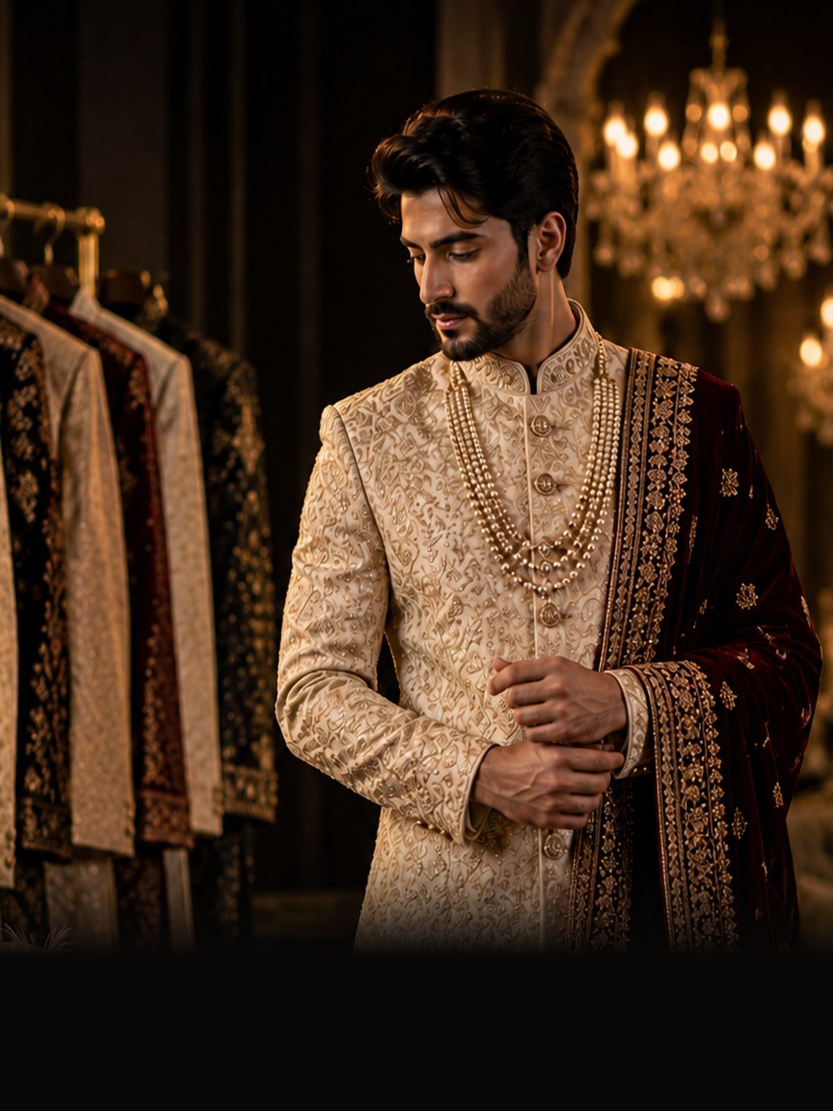 NS Bridal sherwani Fashion Model