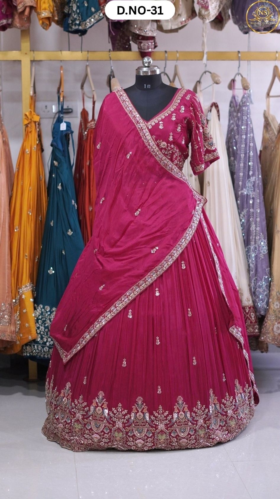 Rani Pure Handwork Sider Lehenga – D.NO. 31 – NS Bridal & Groom Collection