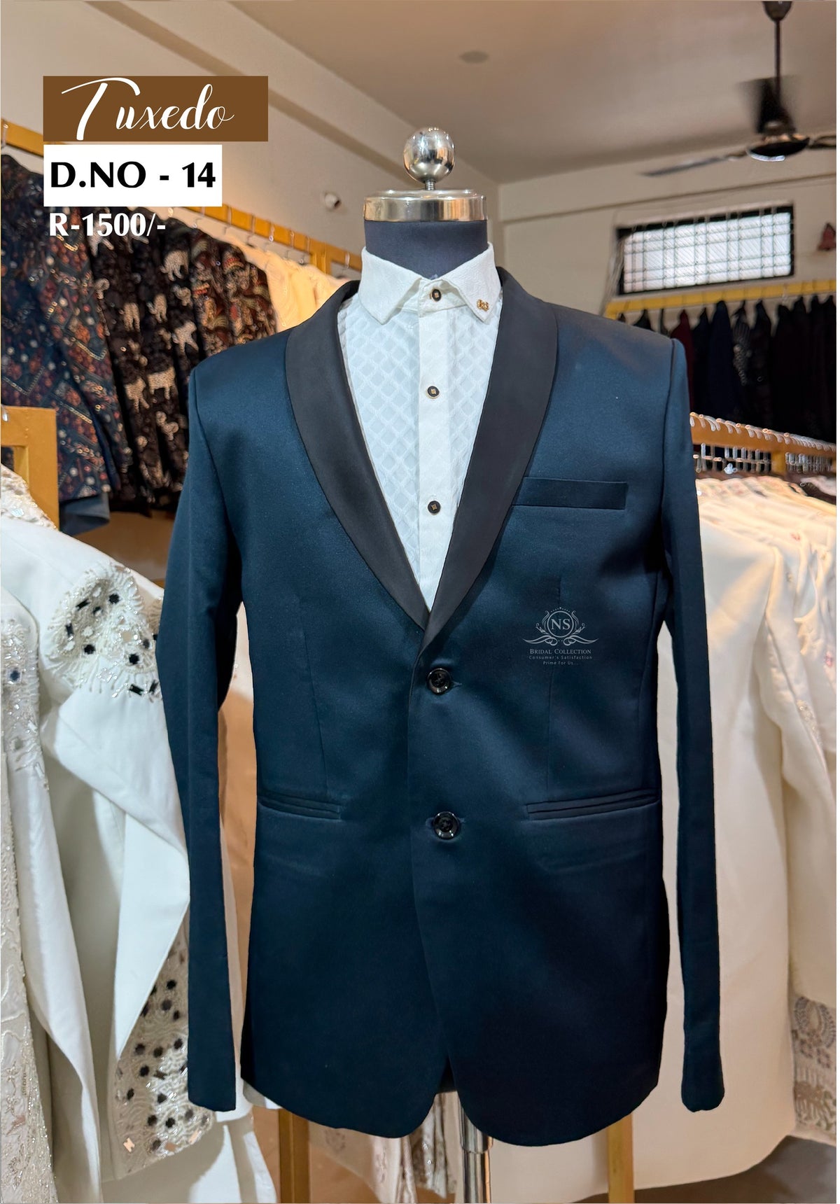 Peacock Teal Satin Shawl Lapel Tuxedo - D.NO. 14 for groom reception – NS Bridal & Groom Collection
